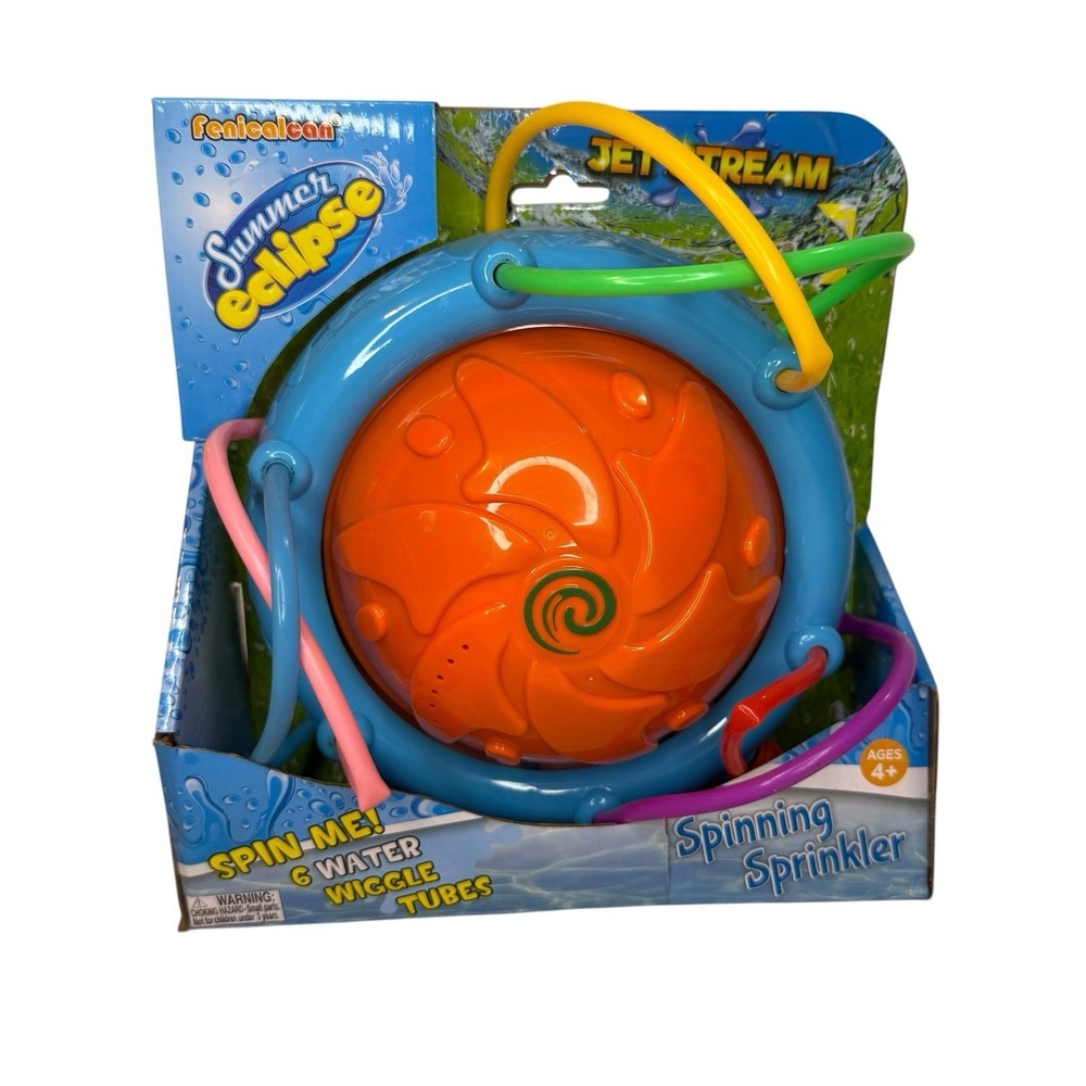 Summer Eclipse Jet Stream Spinning Water Sprinkler With 6 Water Wiggle Tubes NEW